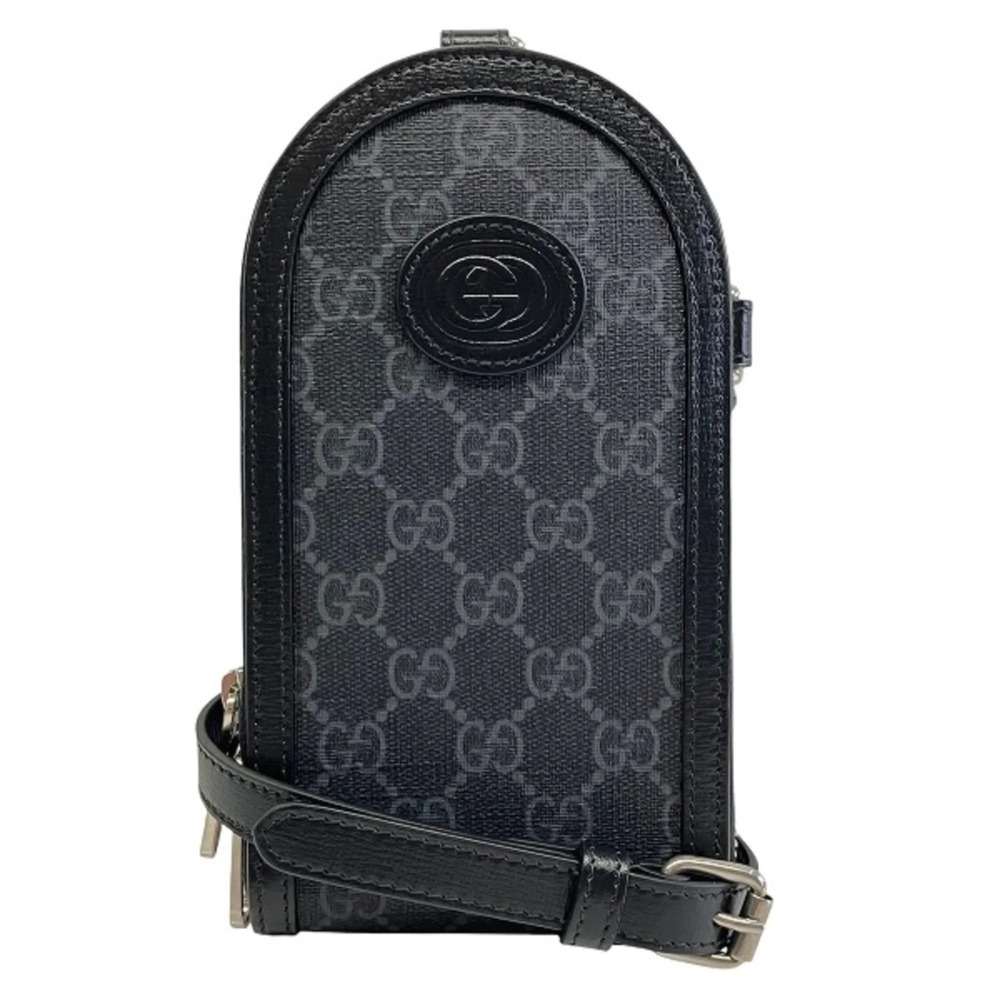 Gucci GG Supreme Canvas Leather Shoulder Bag 724357